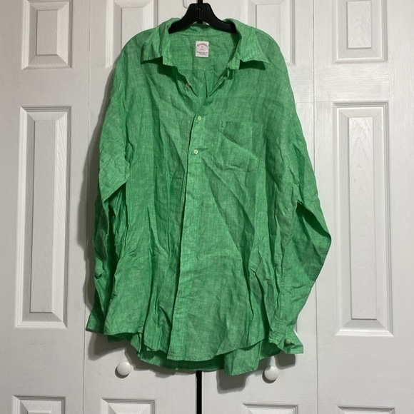 Brooks Brothers Other - Brooks Brothers mens 346 original polo shirt Green linen